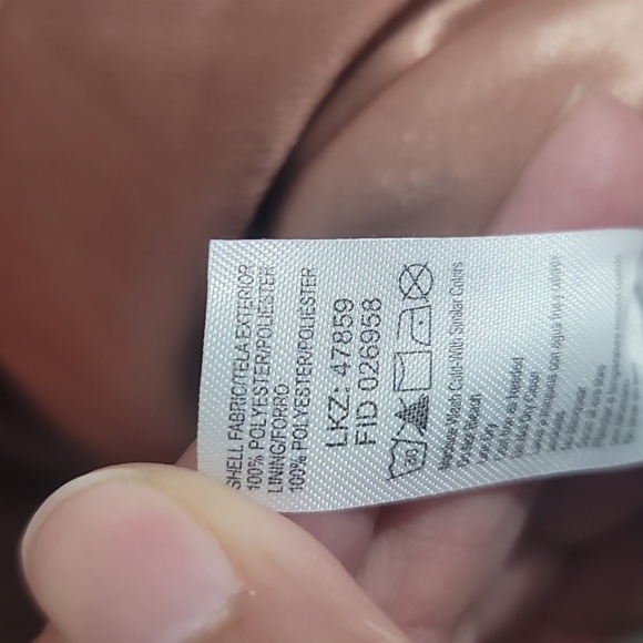 LASCANA Romantic Satin Tie Waist Ruffle Hem Powder Blush Peach Satin Dress - Picture 9 of 11